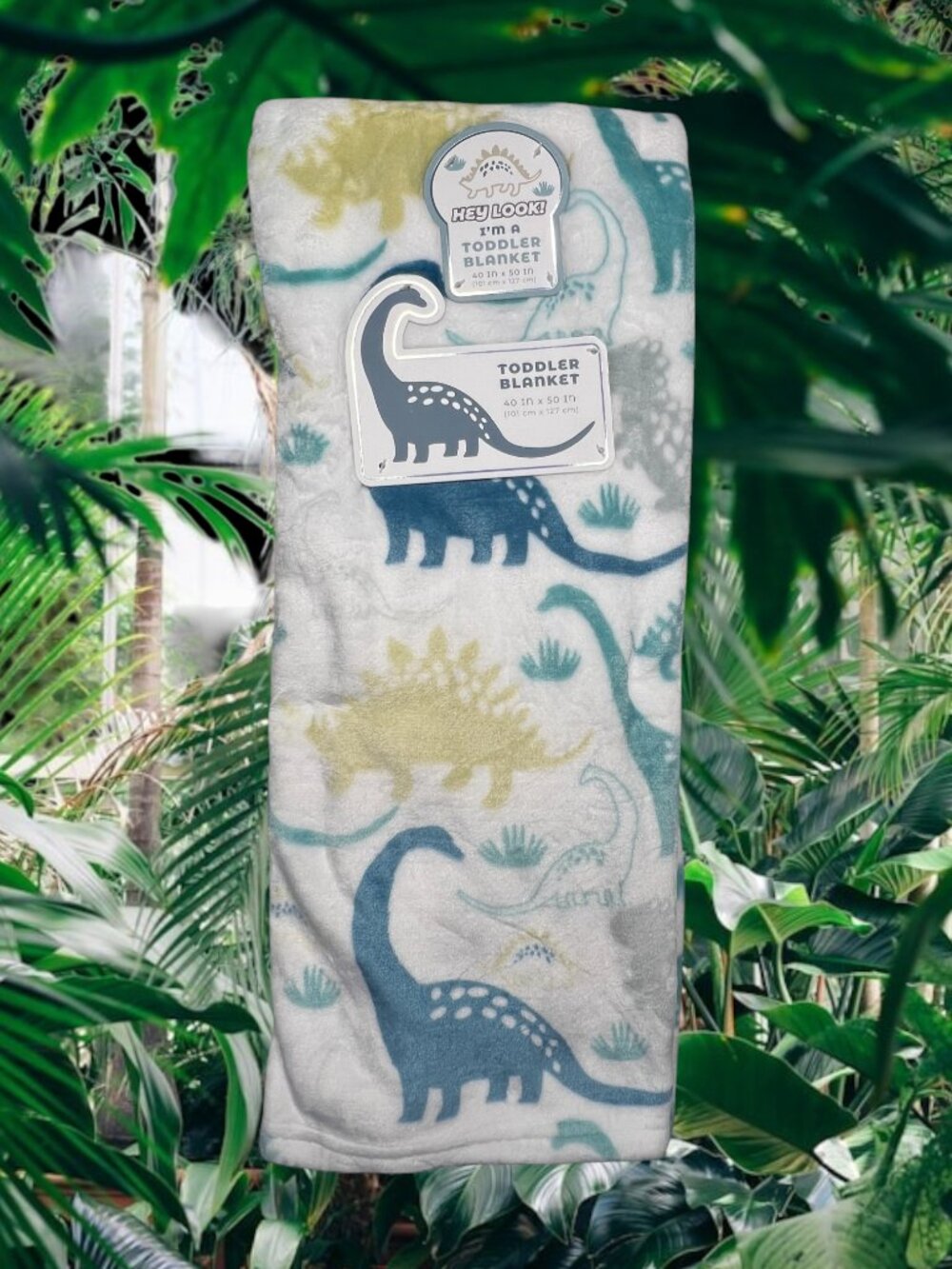 NWT Toddler Blanket Dinosaurs Dinosaur Kids Plush T-Rex Triceratops Bronto 40x50